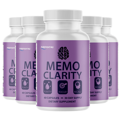 Memo Clarity Cognitive Formula & Brain Health Support Supplement - 5 Bottles