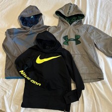 Youth Size XL 18/20 Hoodie Sweatshirts Lot Of 3 Nike, Under Armor