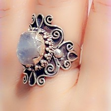 Balinese Sterling Silver 925 Handcrafted Gemstone Ring