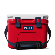 YETI Roadie 15 Hard Cooler Rescue Red White Navy Carry Strap Camping Fishing