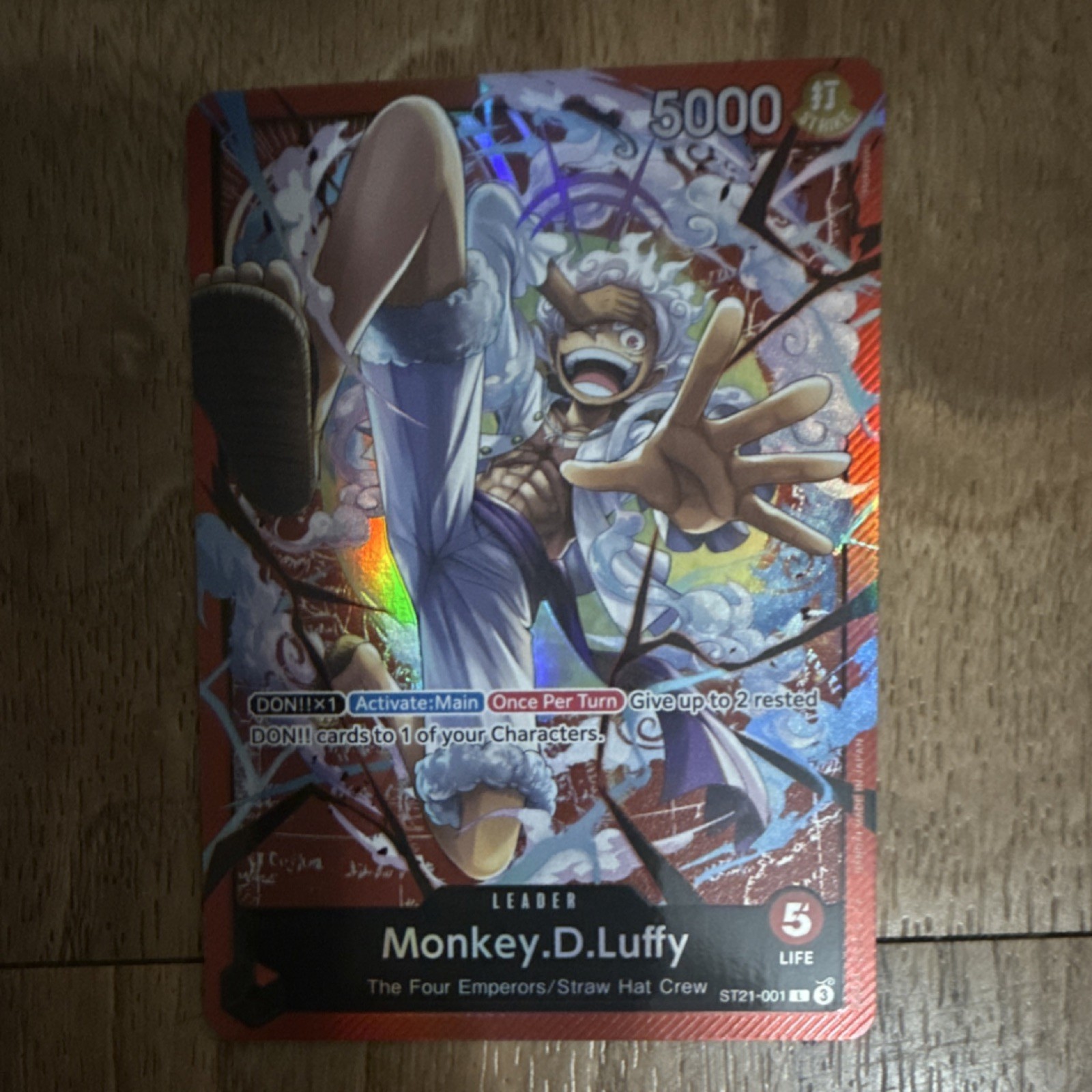 Bandai Monkey.D.Luffy Leader Holo Starter Deck Ex: Gear 5 ST21-001 English