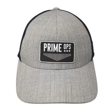 Prime Ops Snapback Trucker Hat Gray One Size Mesh Back Branded Bills