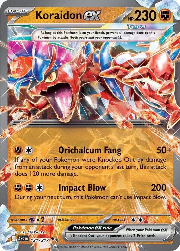 Pokemon Koraidon ex (121/583) Ascended Heroes NM HOLO