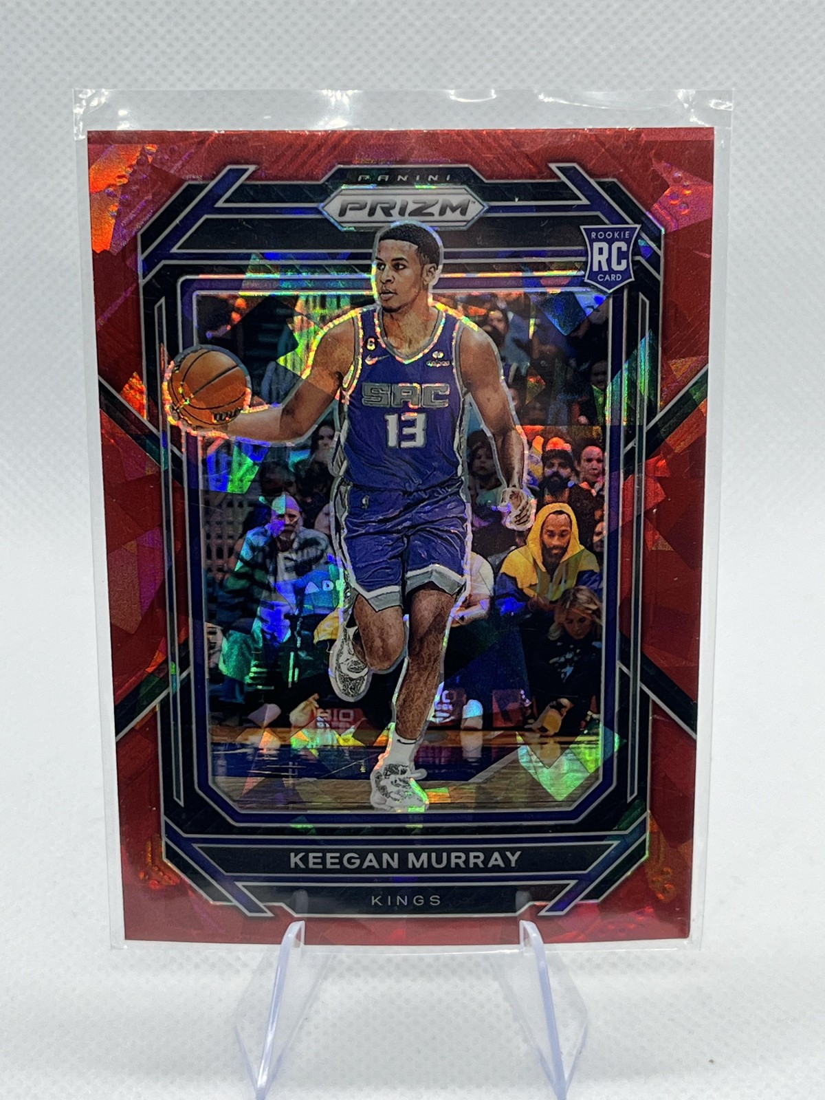 Keegan Murray 2022-23 Panini Prizm Prizms Red Ice #245 RC Sacramento Kings