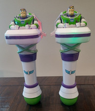 Set /2 Fully Working Disney Parks Toy Story Buzz Lightyear Talking Bubble Wands