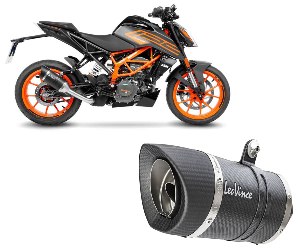 Exhaust Muffler Leovince LV PRO CARBON FIBER for KTM DUKE 125 2021 > 2023