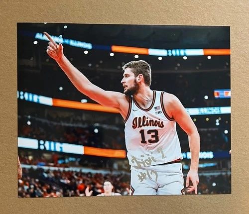 Tomislav Ivisic Signed 8x10 Photo Illinois Fighting Illini Big Ten Autograph
