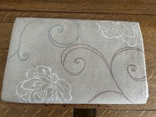 LAURA ASHLEY #4 L180 W137 CM SHOREHAM BEIGE FLORAL FABRIC MEDIUM LINEN BLEND NEW