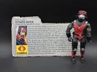 Vintage 1986 GI JOE Complete STRATO VIPER Code Name COBRA NIGHT RAVE w FILE CARD