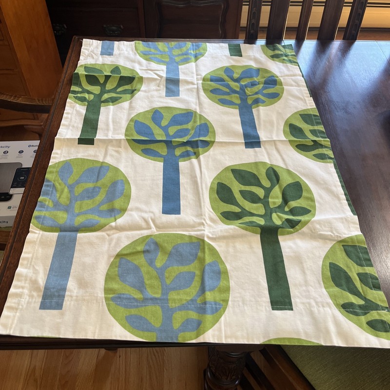 4 Vintage IKEA Sweden AB 2007 Helen Trast Curtain Panels MCM Design, 27" x 38"