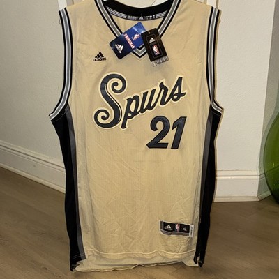 SUPER RARE/ NEW 2015  XMAS San Antonio Spurs Tim Duncan #21 Beige/Black Mens XL