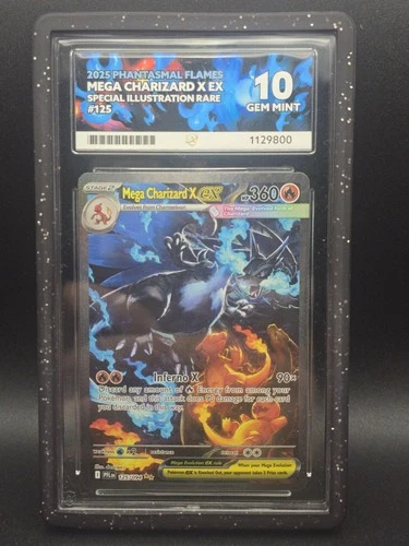 ACE 10 Perfect Subs Mega Charizard X ex 125/094 SIR Phantasmal Flames W/Guard