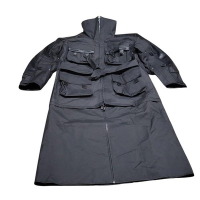 Namilia Inferno Transformer Jacket Coat Black Convertible Trench