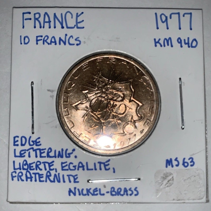1977 France 10 Francs - Beautiful Coin 