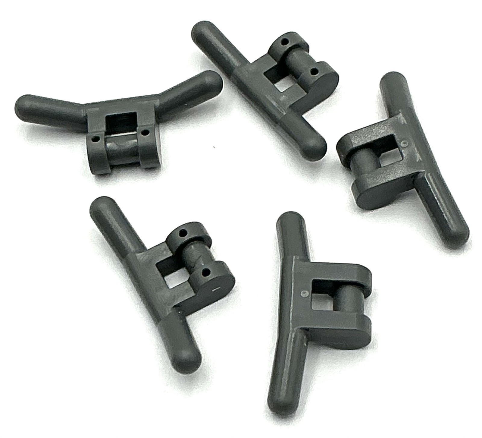 Lego 5 New Dark Bluish Gray Minifigure Utensil Handlebars Parts