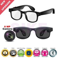 AI Smart Glasses with Camera,Bluetooth Sunglasses Video Recording For Men Women