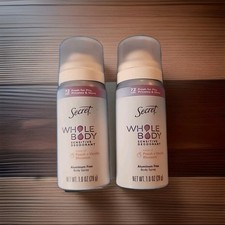  2 Secret Whole Body Deodorant Spray 1oz Peach Vanilla Scent Travel Trial Size