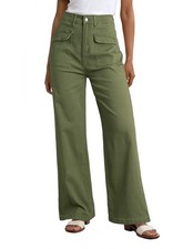 Women's Pants High Waisted Cargo Pants Womens Wide Leg Baggy Jeans for Women ...