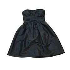 Eliza J Strapless Black Fit Flare Midi Dress Womens 4 Cocktail Party Elegant