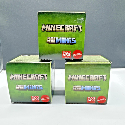 Minecraft Mob Head Minis Mattel Lot Of 3 items New