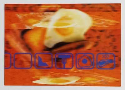 Boomerang Media Rise and Shine Egg Breakfast Advertising Postcard