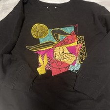 Boys Bugs Bunny Looney Tunes Pullover Sweatshirt, Black Graphic Long Sleeve