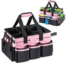 Large Multi-Compartment Tool Bag - Removable Dividers, Adjustable Shoulder Strap