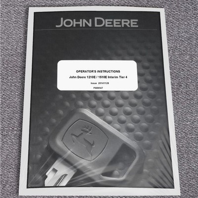 John Deere 1110E IT4, 1210E IT4, 1510E IT4 Forwarder Owners Operators Manual