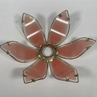 Vintage Lotus Lamp Rose Glass Shade Petals Replacement