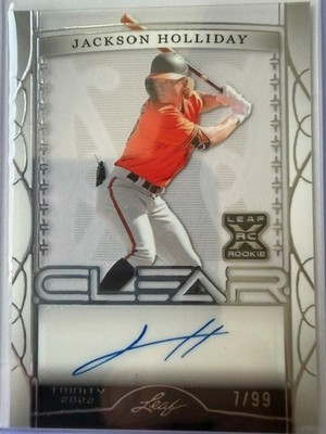 2022 Leaf Trinity Jackson Holliday XRC Silver Clear Auto 07/99