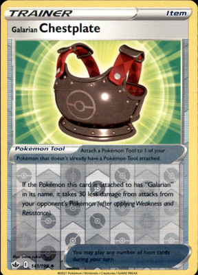 Galarian Chestplate Reverse Holo Uncommon SWSH06: Chilling Reign 141/198 NM inos