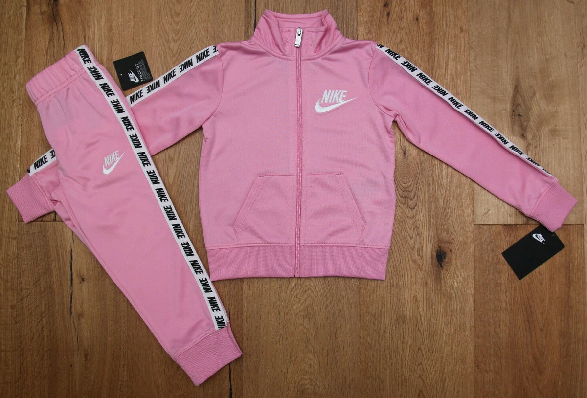 Nike Girl Jogging Set ~ Tracksuit ~ Pink, White & Black ~