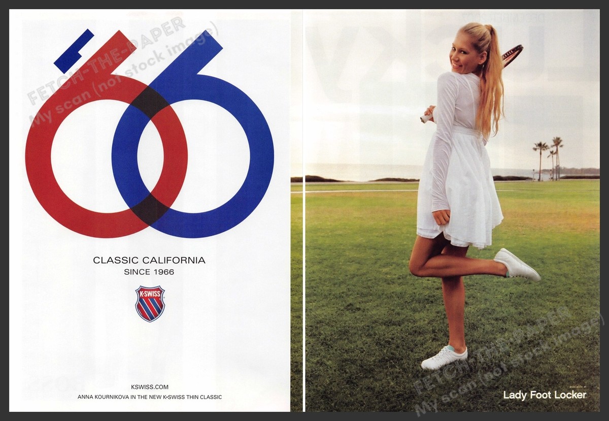 K-Swiss Anna Kournikova 2000s Print Advertisement (2pg) 2007 Legs