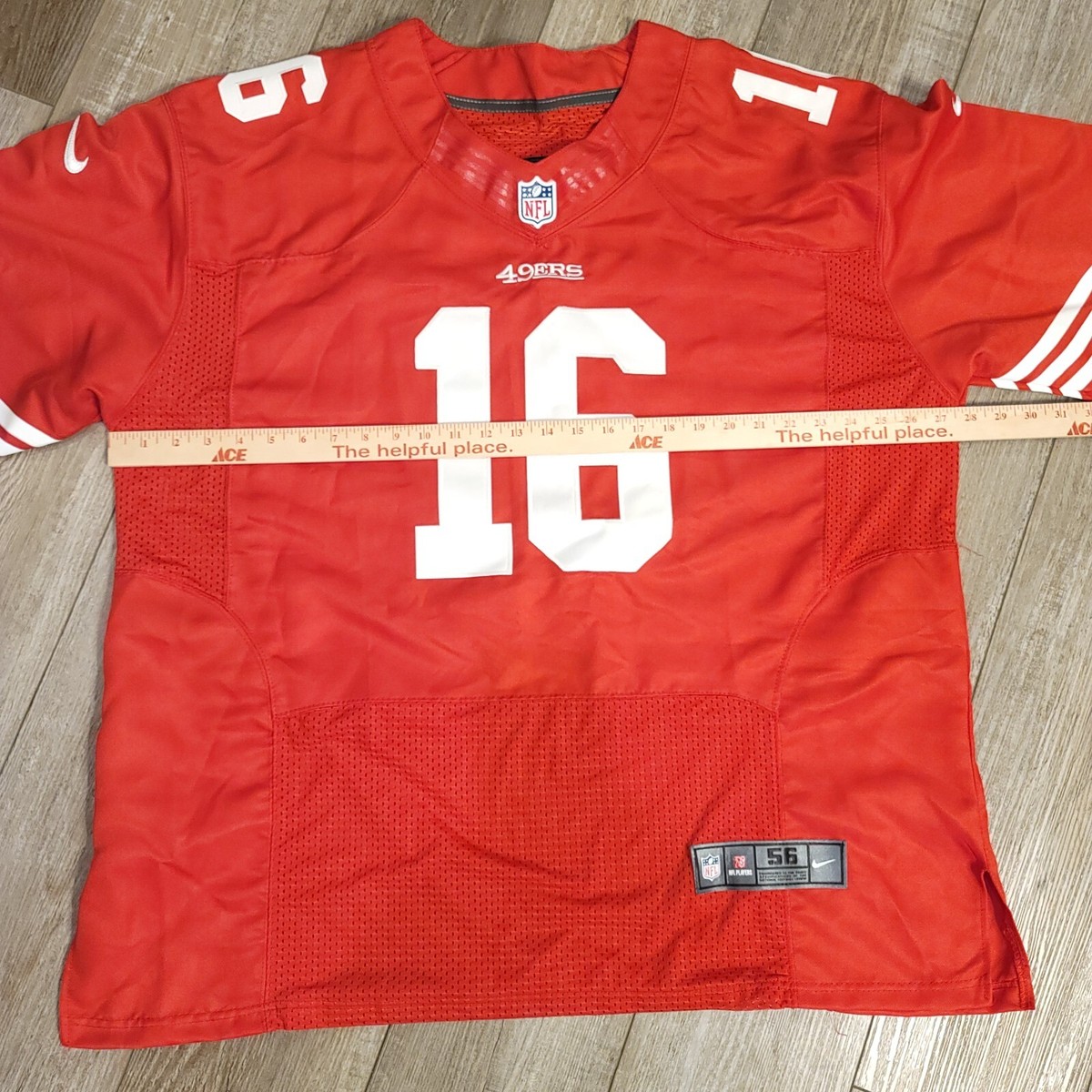 NIKE Joe Montana San Francisco 49ERS STITCHED Red ON FIELD JERSEY