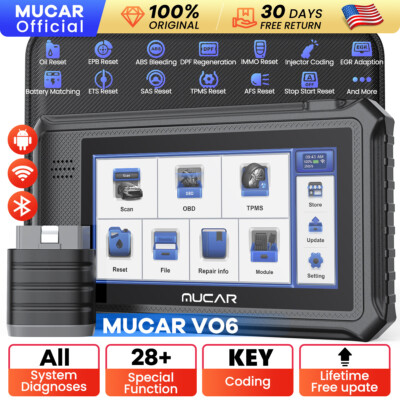 MUCAR VO6 Automotive All System OBD2 Scanner Car IMMO Diagnostic Scan Tool 