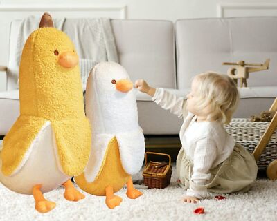 Banana Duck Plush Toy - Cute Long Stuffed Animal Pillow For Hugging And Sleeping, Soft Gift For Kids