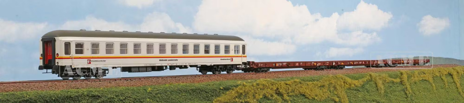 Acme 45160 Set Rolling Country Road DB-AG Carriage Bcm247 and 3 Cars Saadkms