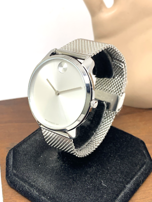 Movado Men's Watch 3600832 Bold Silver Dial Swiss Quartz Mesh