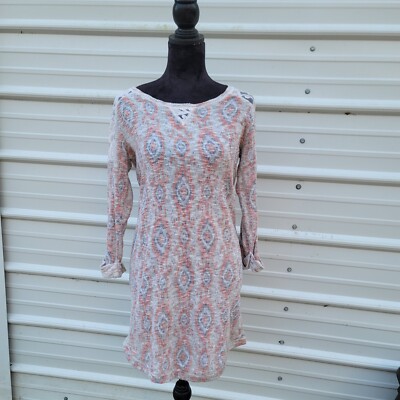 Maurices Womens Gray Red White Lace Knit 3/4 Crew Neck Tunic Dress Stretch M | eBay Maurices Womens Gray Red White Lace Knit 3/4 Crew Neck Tunic Dress Stretch M | eBay