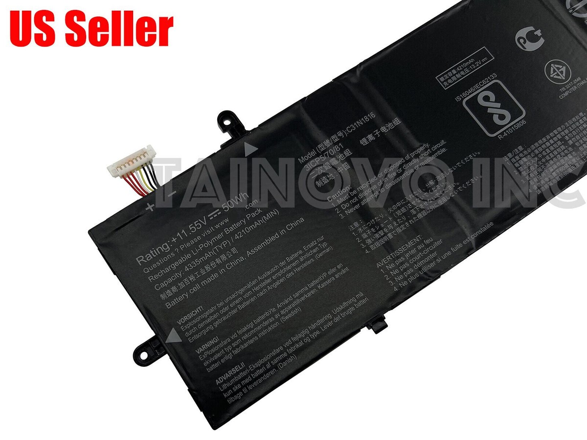 New C31N1816 Battery for Asus ZenBook Flip 13 UX362 UX362FA Q326FA