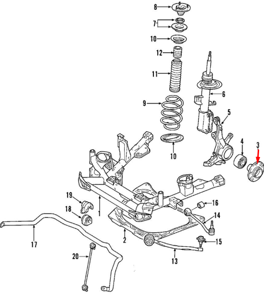 BMW X5 E53 Front Left Wheel Hub Bearing 31206756256 NEW GENUINE eBay