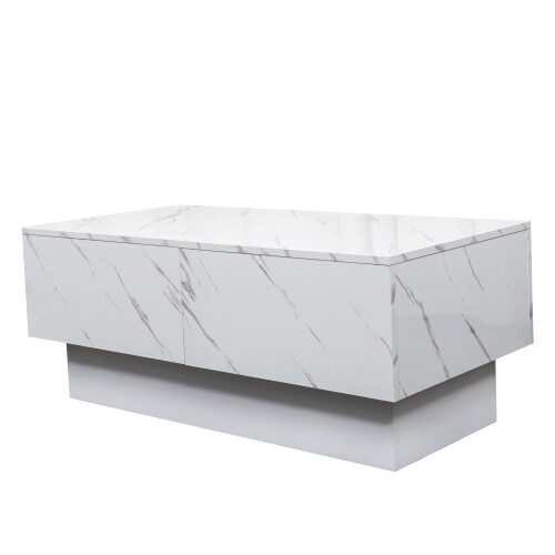 Coffee Table With Sliding Tabletop Center Table With Hidden Storage Compartment - Picture 10 of 11