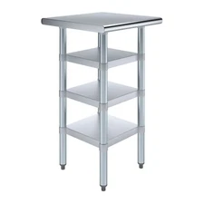 20 in. x 20 in. Stainless Steel Table With Three Undershelves