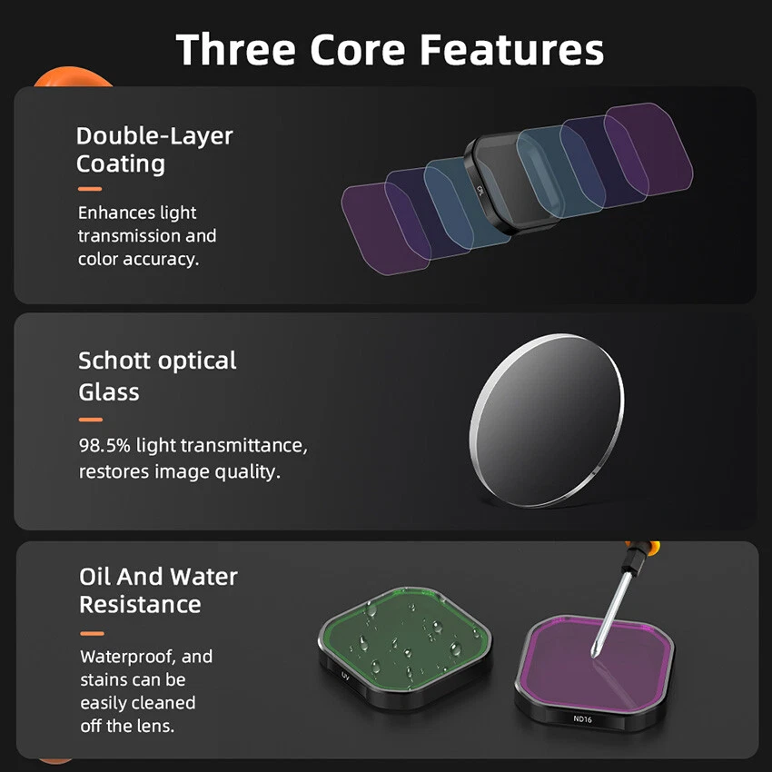 Lens Filter UV Protection ND Light Reduction CPL Polarizer for Insta360 AcePro 2 - Image 4 of 4