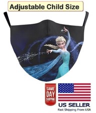 Children Face Mask Reusable Adjustable Washable Elsa Frozen US Seller Fast Ship