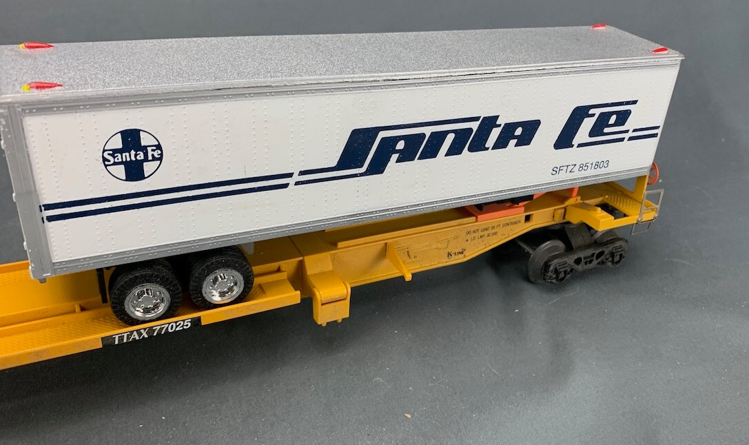 O Gauge K-Line TTX All Purpose Spine Cars w/Santa Fe Trailers & BN Semi O1196 LZ | eBay