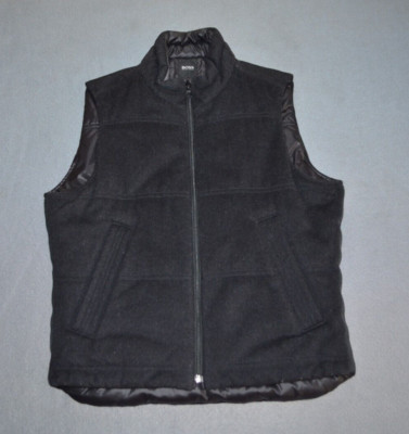 Hugo Boss Black Wool Blend Reversible Vest Men's Size 40R