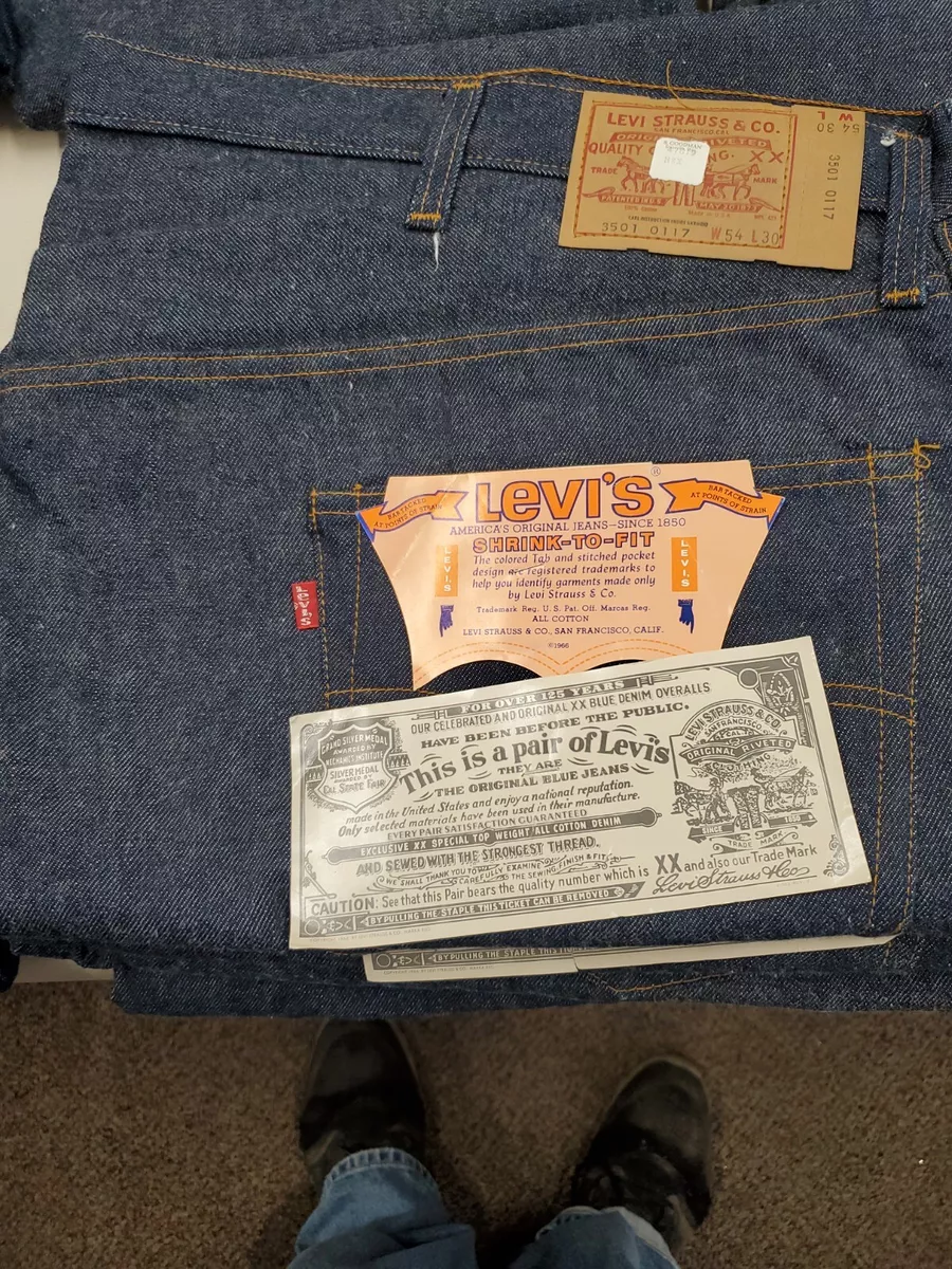 Levi's Vintage deadstock 70s 501 Redline Selvedge 54x30 with tags