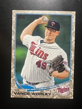 2013 Topps Update Camo #US48 Vance Worley #'d 67/99 Twins