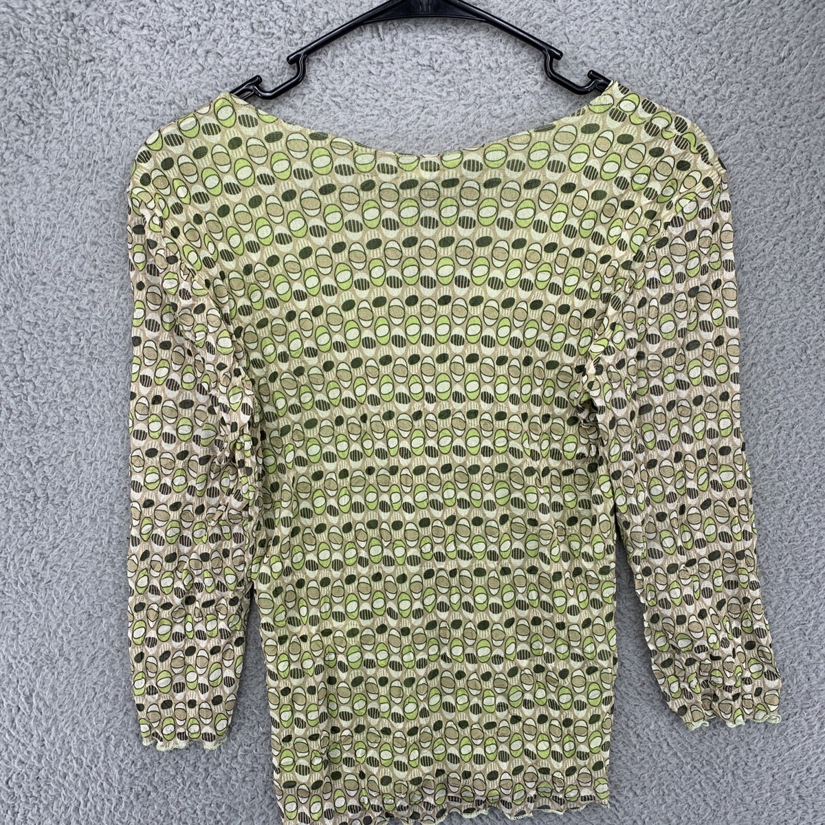 Vintage Y2K 90s Graphic Mesh Top L DEADSTOCK Shirt Soft